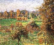 Camille Pissarro Autumn morning, a large walnut Germany oil painting artist